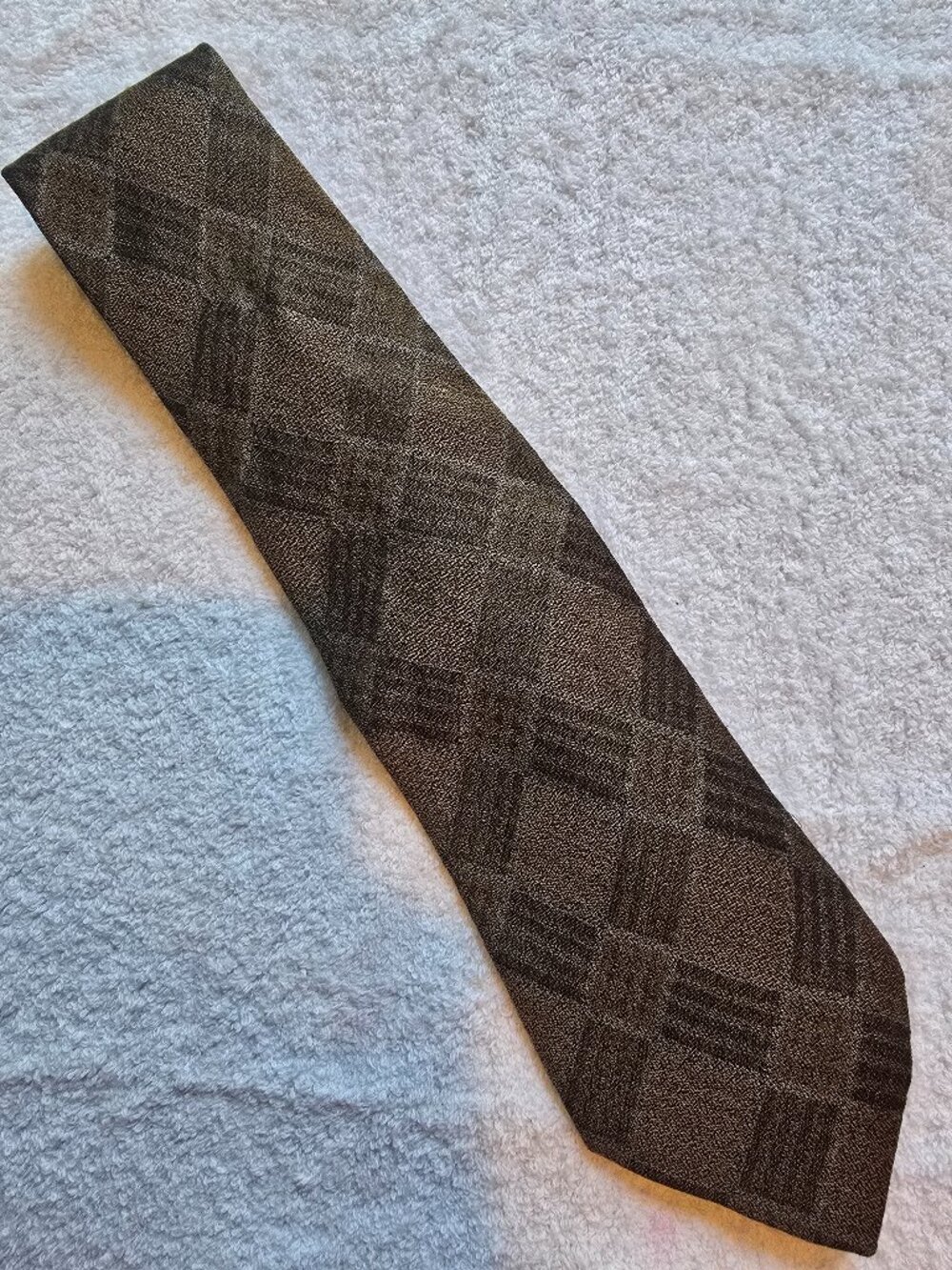 Vintage Robert Talbott Best Of Class Nordstrom Brown Plaid Silk Tie